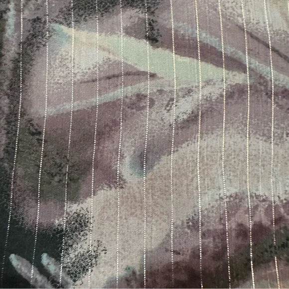 A Byer Ruffle Front Tie Back Blouse Sleeveless Abstract Top S - Picture 5 of 8